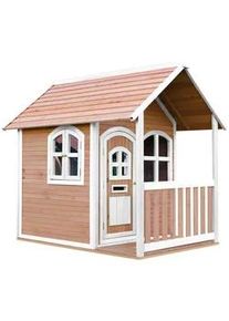 AXI Ambia Garden Spielhaus Alex , Braun, Weiß , Holz , Zeder , 137x178x191 cm , Fsc, EN 71 , Freizeit & Co, Gartenspielzeug, Spielhäuser