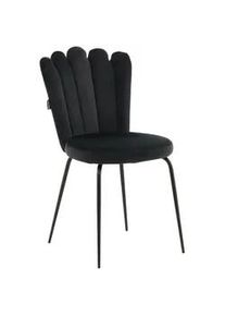Livetastic Stuhl-Set , Schwarz , Metall, Textil , zylindrisch , 44.5x82.5x54 cm , Esszimmer, Stühle, Polsterstühle