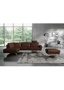 Livetastic Hocker , Dunkelbraun , Leder , Echtleder , Semi-Anilinleder , rechteckig , 96x45x80 cm , Made in Eu , Wohnzimmer, Sessel, Hocker & Hockerbänke, Sitzhocker