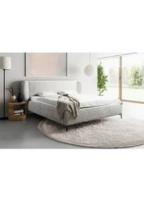 Mid.you Polsterbett , Beige , Holz, Metall , Kiefer , 180x200 cm , gepolstertes Kopfteil , Schlafzimmer, Betten, Polsterbetten