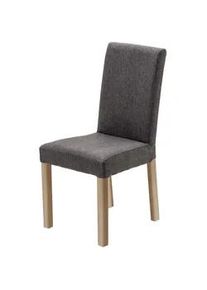 Carryhome Stuhl , Anthrazit, Sonoma Eiche , Textil , Eiche , massiv , eckig , 44x92x57 cm , Beinauswahl, Stoffauswahl, mit Griff , Esszimmer, Esszimmerserien