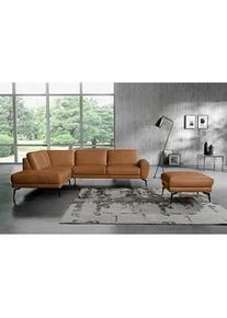 Livetastic Hocker , Cognac , Leder , Echtleder , Semi-Anilinleder , rechteckig , 96x45x80 cm , Made in Eu , Wohnzimmer, Sessel, Hocker & Hockerbänke, Sitzhocker