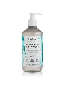 I Love Naturals Bergamot & Seaweed crema naturale mani 500 ml
