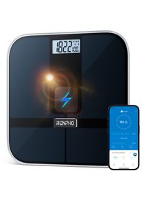 Renpho Körper-Analyse-Waage »Elis Solar 2 Smart Body Scale A020«, Smarte Solar-Körperanalysewaage mit 13 Körpermessungen
