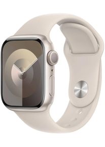 Apple Watch Series 9 GPS Smartwatch Fitness-Uhr Sportuhr 41mm Sport Band Starlight S/M Aluminiumgehäuse