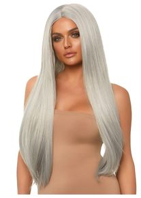 Leg Avenue Perruque extra longue gris clair
