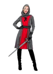 maskworld Medieval Knight Dress Gray-Red