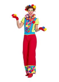 maskworld Brightly Colored Clown Costume For Women