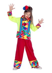 maskworld Brightly Colored Clown Costume For Children