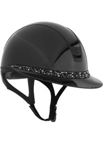 Samshield Riding Helmet Miss Shield 2.0 Shadowglossy,FB Glacier Crystal Black,Trim+Blazon Matt Black