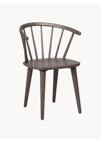 Rowico Home Komplet krzeseł z drewna kauczukowego Carmen, 2 elem. Brązowy S 55 x W 76 cm