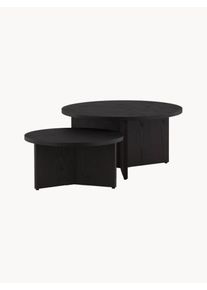 Venture Design Komplet stolików kawowych Saltö, 2 elem. Czarny Ø 85 x W 43 cm