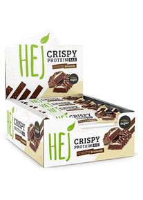 Hej Crispy Protein Bar, 12 x 45 g Riegel, White Chocolate Peanut