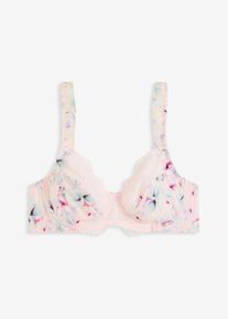 bonprix Mujer, Sujetador con aros con tirantes acolchados, rosa, 95