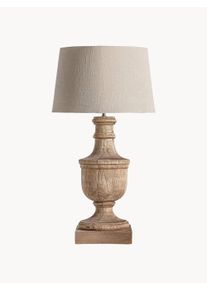 Vical Lampa stołowa z drewna mangowego Karen Brązowy Ø 50, wys. 94 cm