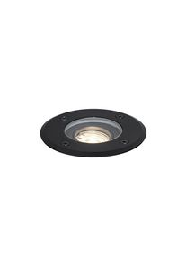 Qazqa Modern k&uuml;lt&eacute;ri talajszpot fekete 35 mm &aacute;ll&iacute;that&oacute; IP65 - Delux