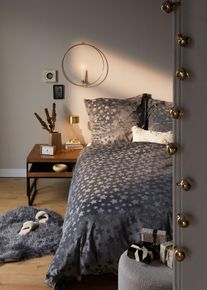 bonprix Lenjerie de pat cu imprimeu cu stele, gri, 1x 80/80cm, 1x 135/200cm