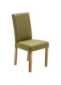 Carryhome Stuhl , Eichefarben, Olivgrün , Textil , Eiche , massiv , eckig , 44x92x57 cm , Beinauswahl, Stoffauswahl, mit Griff , Esszimmer, Esszimmerserien