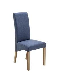 Carryhome Stuhl , Blau, Sonoma Eiche , Textil , Eiche , massiv , eckig , 47x102x57 cm , Beinauswahl, Stoffauswahl , Esszimmer, Esszimmerserien