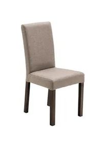 Carryhome Stuhl , Taupe, Buche Kolonial , Textil , Buche , massiv , eckig , 44x92x57 cm , Beinauswahl, Stoffauswahl, mit Griff , Esszimmer, Esszimmerserien