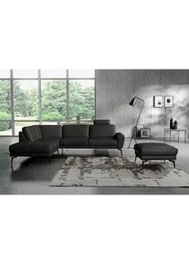 Livetastic Hocker , Schwarz , Leder , Echtleder , Semi-Anilinleder , rechteckig , 96x45x80 cm , Made in Eu , Wohnzimmer, Sessel, Hocker & Hockerbänke, Sitzhocker