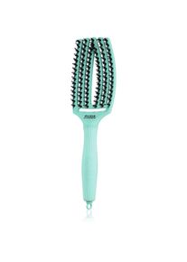 Olivia Garden Fingerbrush Boar & Nylon spazzola per capelli con setole di nylon e di cinghiale Arctic Teal 1 pz