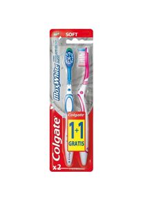 Colgate, Handzahnbürste, MaX White weiche Zahnbürste - Mix Farben 1+1gratis (2 x)