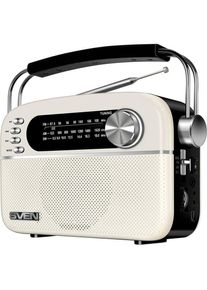 Sven Radio-Lautsprecher SRP-505, weiss (3W, Bluetooth, FM/AM/SW, USB, microSD, AUX, Batterie), Bluray Player + DVD Player