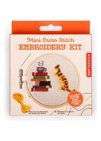 KIKKERLAND - Cat Mini Cross Stitch Embroidery - (GG269), Handarbeitsset, Mehrfarbig