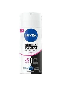 Nivea, Deo, Black & White Invisible Clear Antiperspirant Spray 100ml (Spray, 100 ml)