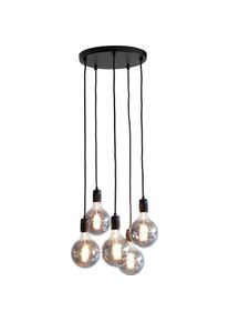Nielsen Light, Pendelleuchte, Klyngependel K9 Dia. 30 cm 5 Fatninger Sort Mat