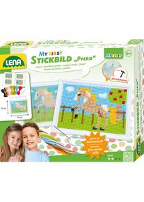 LENA Stickbild Pferd, Handarbeitsset, Mehrfarbig