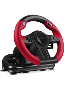 Speed-Link Speedlink Trailblazer Racing Wheel (PC, PS3, PS4, Xbox One X, Xbox Series X, Xbox Series S, Xbox One S), Gaming Controller, Rot, Schwarz