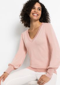 Fijn gebreide trui - roze - maat 32/34 (XS) - bonprix
