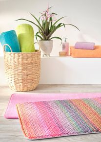 Badmat met memory foam - blauw - maat 3 (badmat 50/90 cm) - bonprix