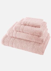 Handdoek van zachte stof - roze - maat 50x100 cm - met katoen - bonprix