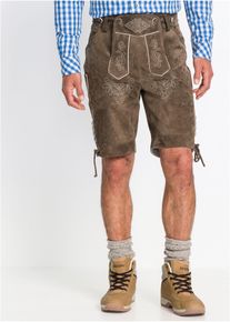 Regular fit tiroler short - groen - maat 58 - glad leer - bonprix