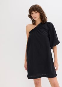 One shoulder jurk van katoen - zwart - maat 44 - met katoen - bonprix