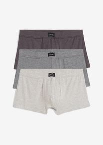 Hipster (set van 3) - grijs - maat 5 (M) - met katoen - bonprix