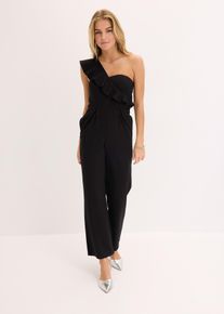 One shoulder jumpsuit met lichte viscose - zwart - maat 38 - viscose - bonprix