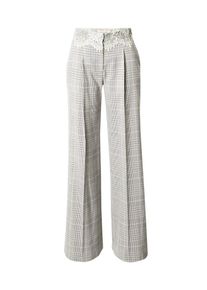 TWINSET Dames Bandplooibroek crème / grijs / antraciet 34