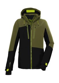 Killtec Herren Skijacke »KSW 69 MN SKI JCKT« Wasserdichte Funktionsjacke mit abnehmbarer Kapuze und Schneefang in grün, Größe XXL
