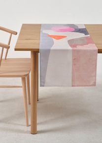 Tischläufer mit grafischem Druck wasserabweisend, beige, Größe 180x30 cm, bonprix