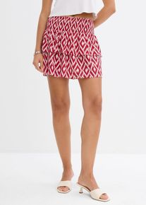 Minirock aus flie&szlig;ender Viskose, rot, Gr&ouml;&szlig;e 42, Viskose, bonprix