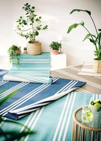 In- und Outdoor Wende-Teppich mit Streifen, braun, Gr&ouml;&szlig;e 120x160 cm, bonprix