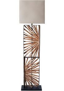 Salesfever Staande lamp Drijfhout Scherm binnenin goudkleur (1 stuk) vloerlampen beige