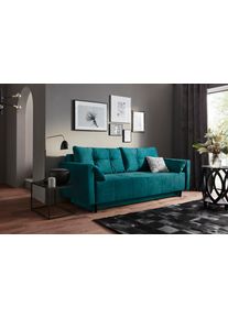Collection AB Slaapbank Zonne-energie Slaapfunctie, bedkist, binnenvering en losse rug- en sierkussens groen, slaapbanken, Breedte ligoppervlak: 200