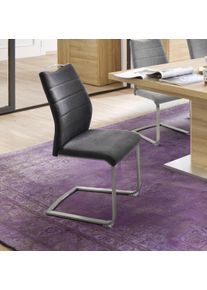 MCA furniture Vrijdragende stoel Ferrera (2-set), comfort zithoogte van ca. 48 cm, schommelstoelen met handgreep (2 stuks) zweefstoelen grijs