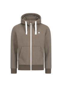 DEPROC Active Hoodie FinnCMYK II MEN zachte fleecejack met kangoeroezak heren fleece vesten maat L (52) bruin