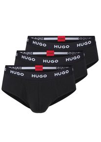 HUGO underwear Heupslip HIPBRIEF TRIPLETPACK met modieuze hugo logo-elastische tailleband (3 stuks) heren strakke boxershorts maat XXL zwart